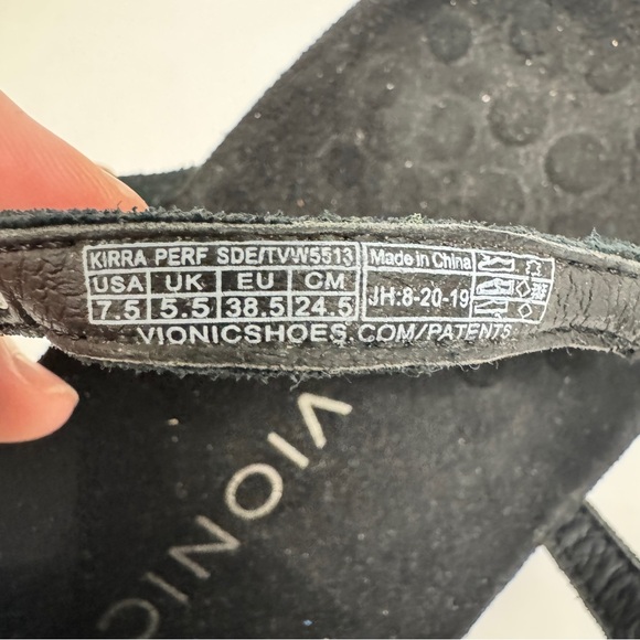 Vionic Black Kirra Toe Post Thong Sandal Adjustable Buckle Arch Support Size 7.5 - Picture 7 of 7